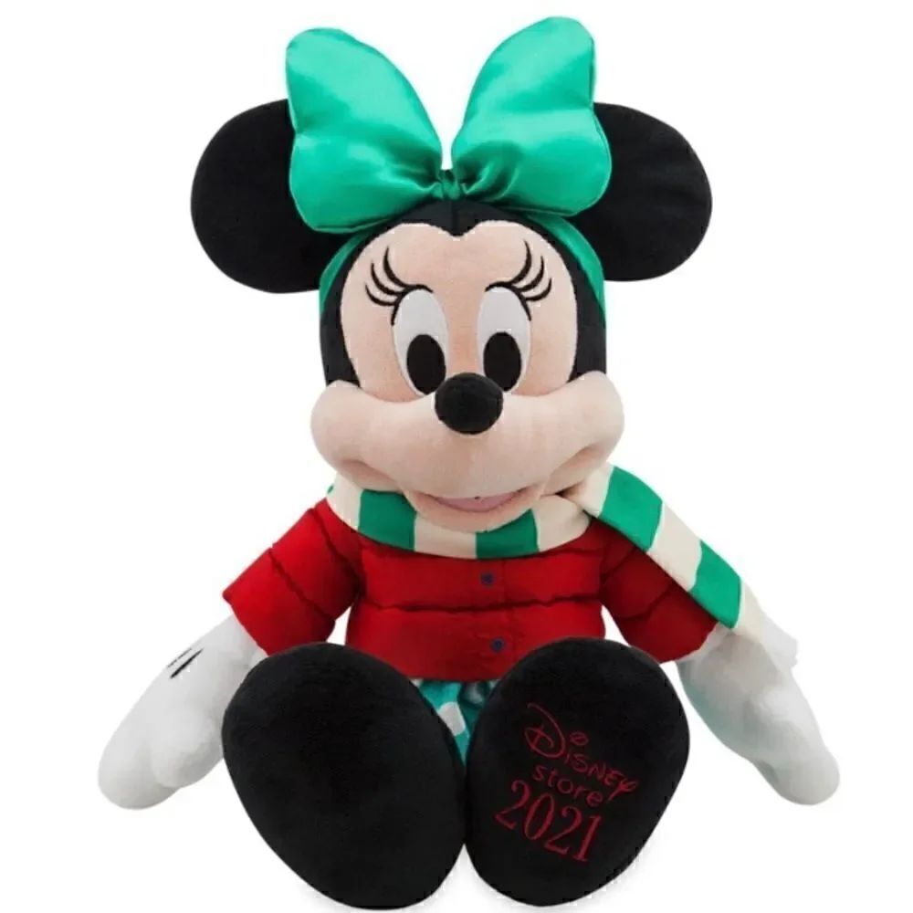 Minnie Mouse Christmas Holiday Plush 2021 New with Tags DISNEY 14”H